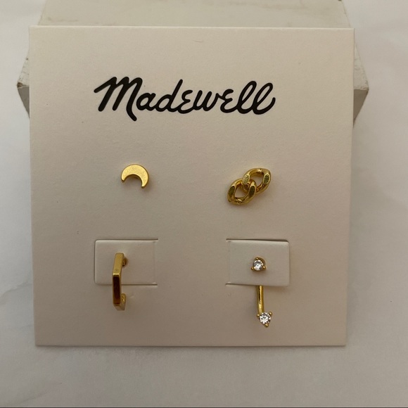 Madewell Mix & Match Earrings Set Vintage Gold - Picture 8 of 12